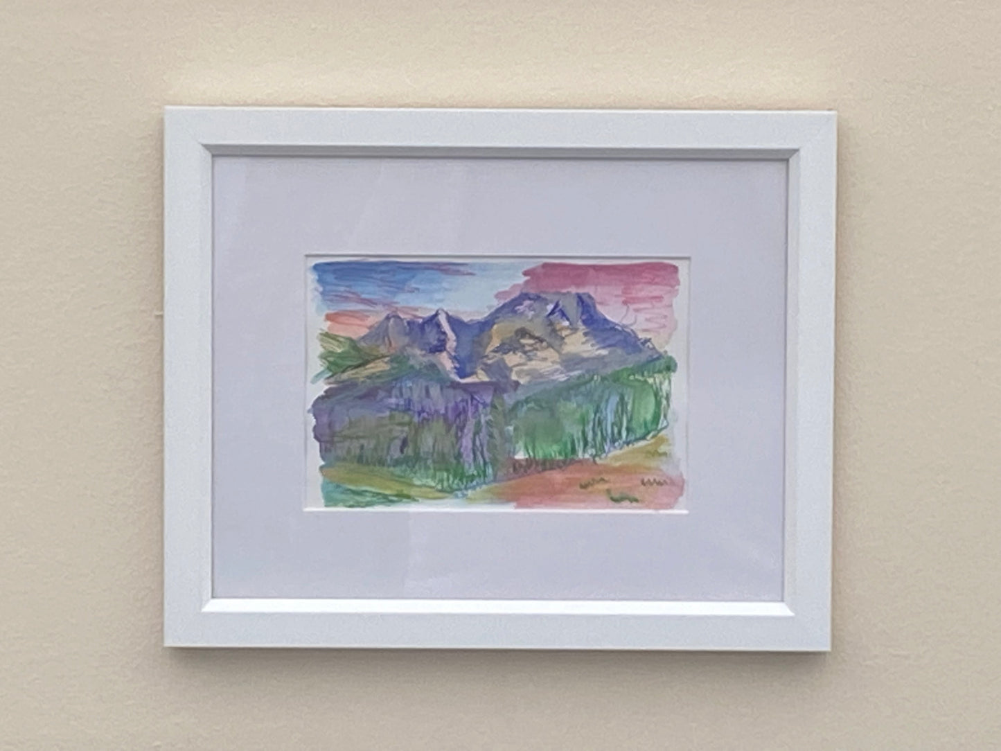 Eiger, Monch & Jungfrau, Switzerland - watercolour painting