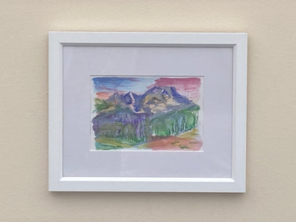 Eiger, Monch & Jungfrau, Switzerland - watercolour painting